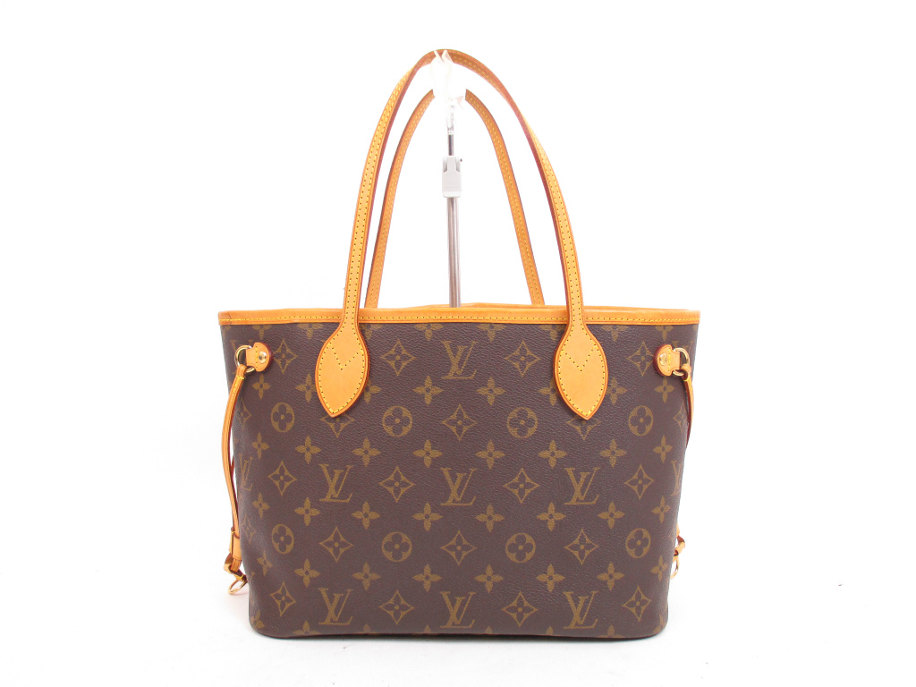 LOUIS VUITTON Monogram Leather Brown Hand Bag Purse Neverfull PM #4215 - Authentic Brand Shop ...