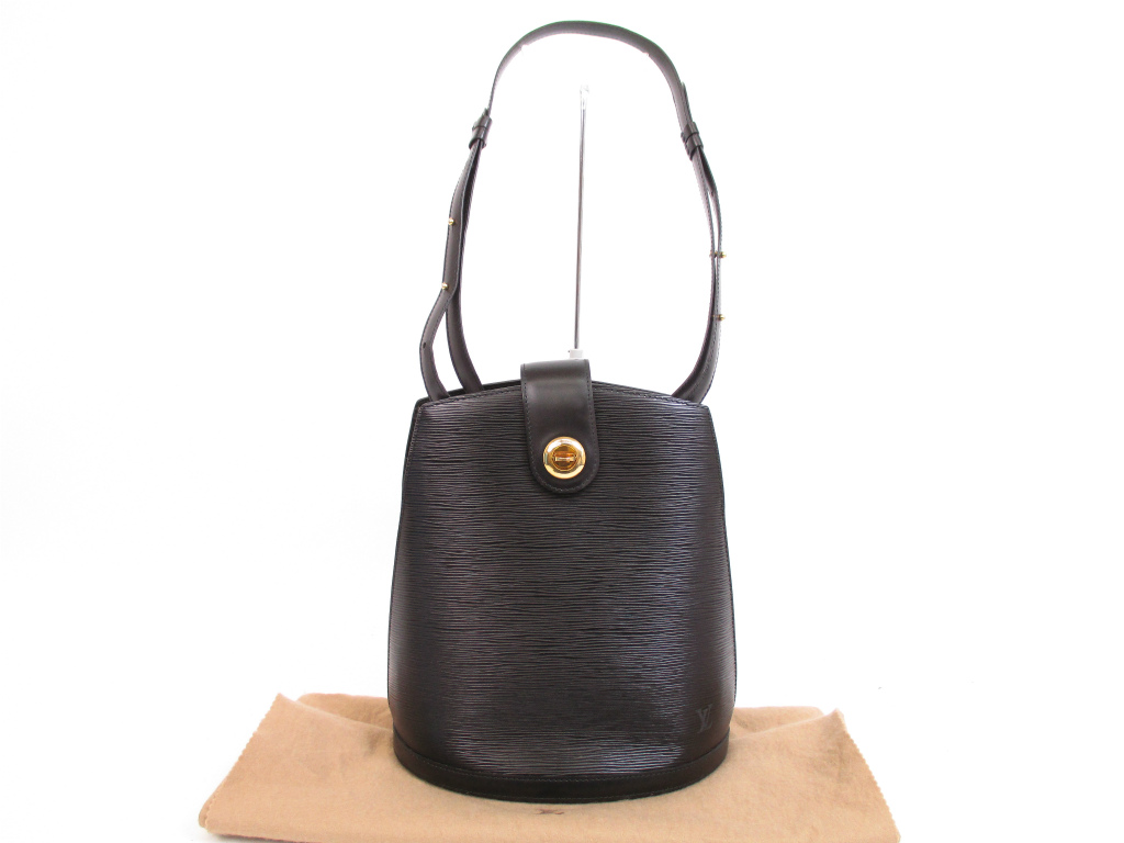 LOUIS VUITTON Epi Leather Black Shoulder Bag Cross-body Bag Cluny #4267 - Authentic Brand Shop ...