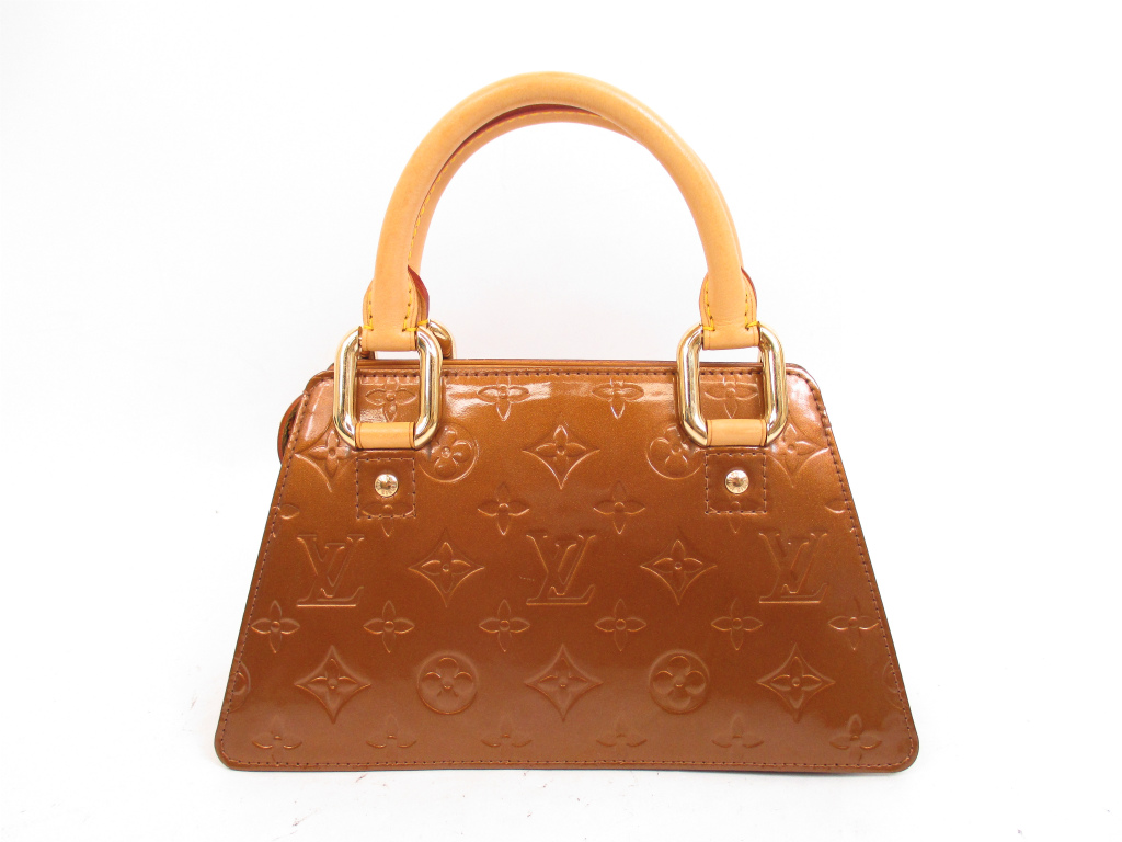 LOUIS VUITTON Vernis Patent Leather Brown Hand Bag Mini Forsyth #4351 - Authentic Brand Shop TOKYO&#39;s