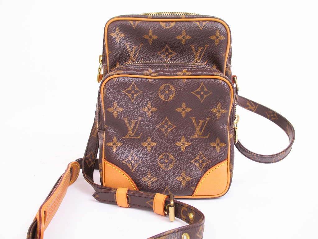 LOUIS VUITTON Monogram Leather Brown Cross-body Bag Purse Amazon #4843 - Authentic Brand Shop ...