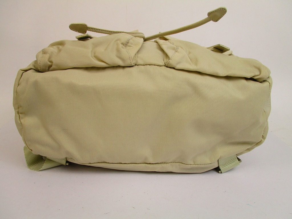 PRADA Nylon Beige Backpack Bag Purse Made In Italy #4936 ...  