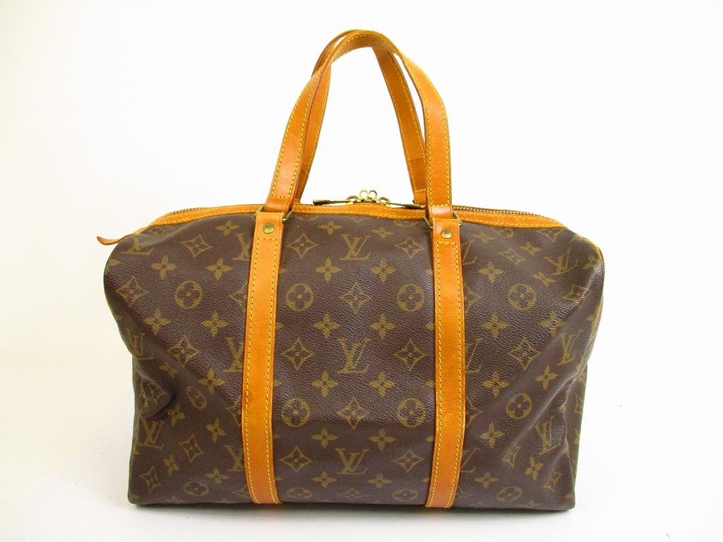 LOUIS VUITTON Monogram Leather Brown Duffle&Gym Bag Sac Souple 35 #4991 - Authentic Brand Shop ...