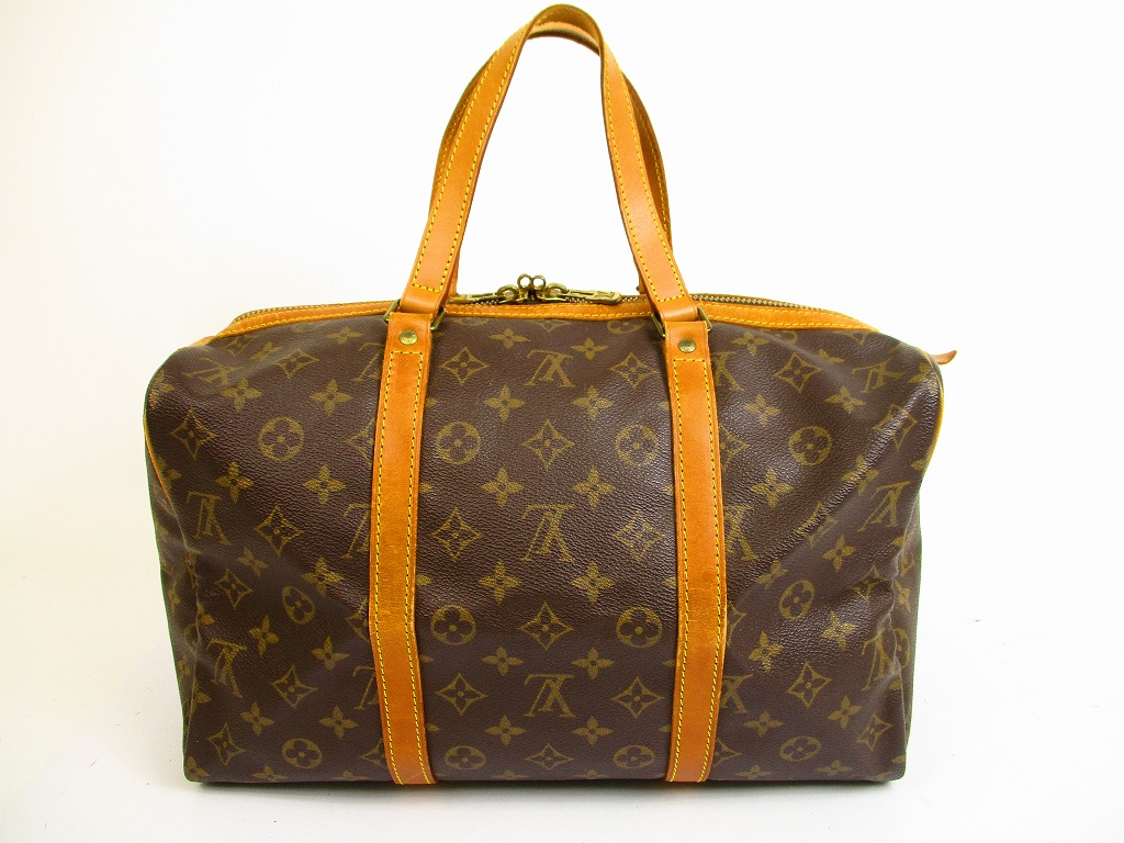 LOUIS VUITTON Monogram Leather Brown Duffle&Gym Bag Sac Souple 35 #4991 - Authentic Brand Shop ...