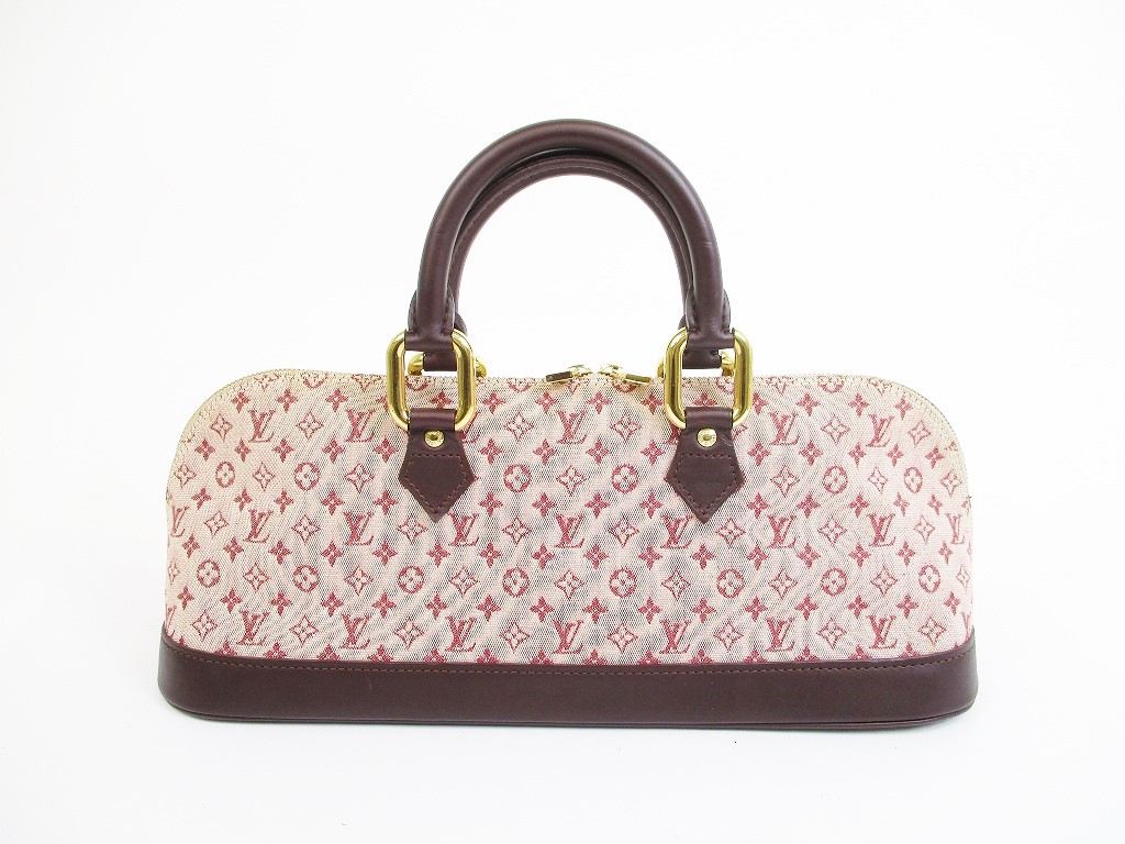 LOUIS VUITTON Monogram Mini Canvas Red Hand Bag Purse Alma Long #5249 - Authentic Brand Shop TOKYO&#39;s