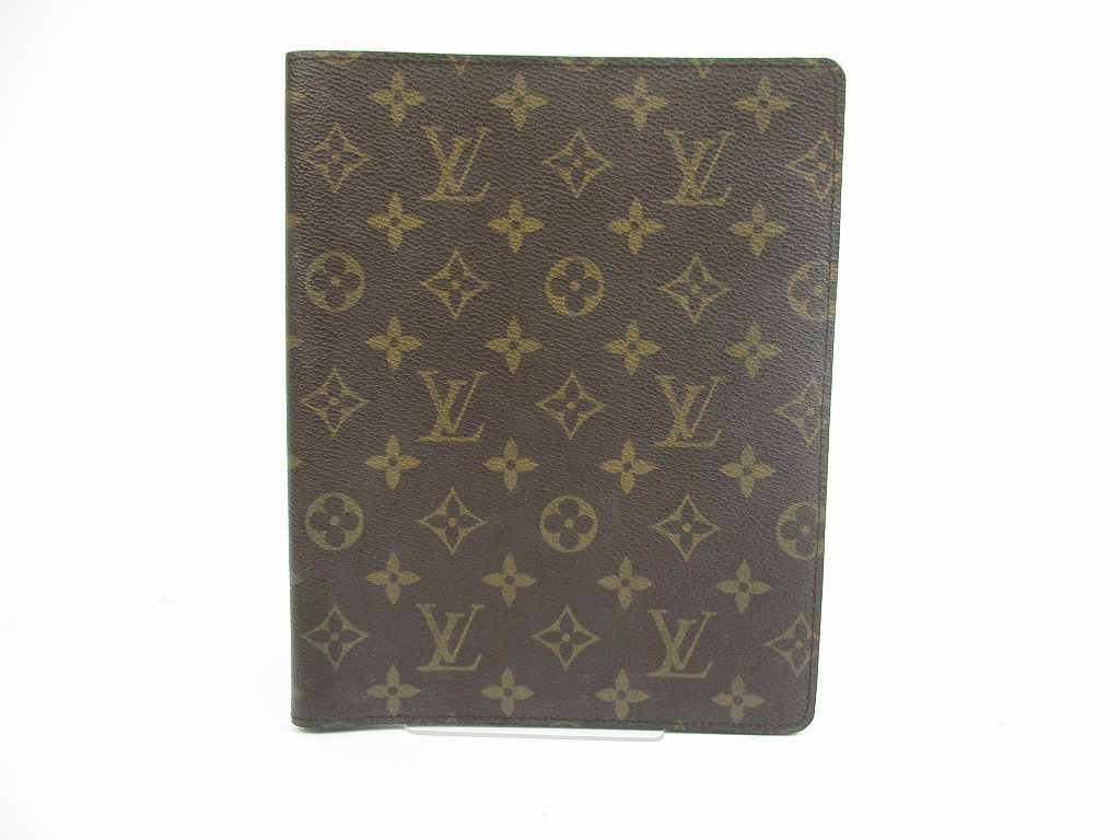 LOUIS VUITTON Monogram Brown Leather Notebook Holders Desk Agenda Cover A5 #5286 - Authentic ...