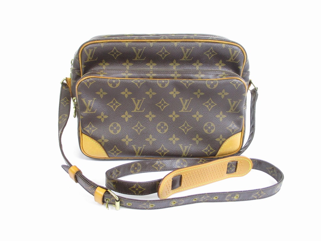 LOUIS VUITTON Monogram Leather Brown Messenger&Cross-body Bag Nile #5315 - Authentic Brand Shop ...