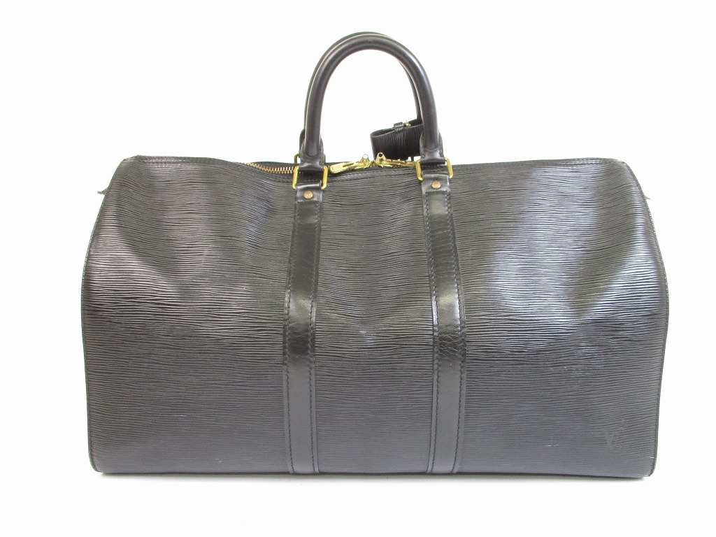 LOUIS VUITTON Epi Leather Black Duffle&Gym Bag Hand Bag Keepall 45 #5397 - Authentic Brand Shop ...