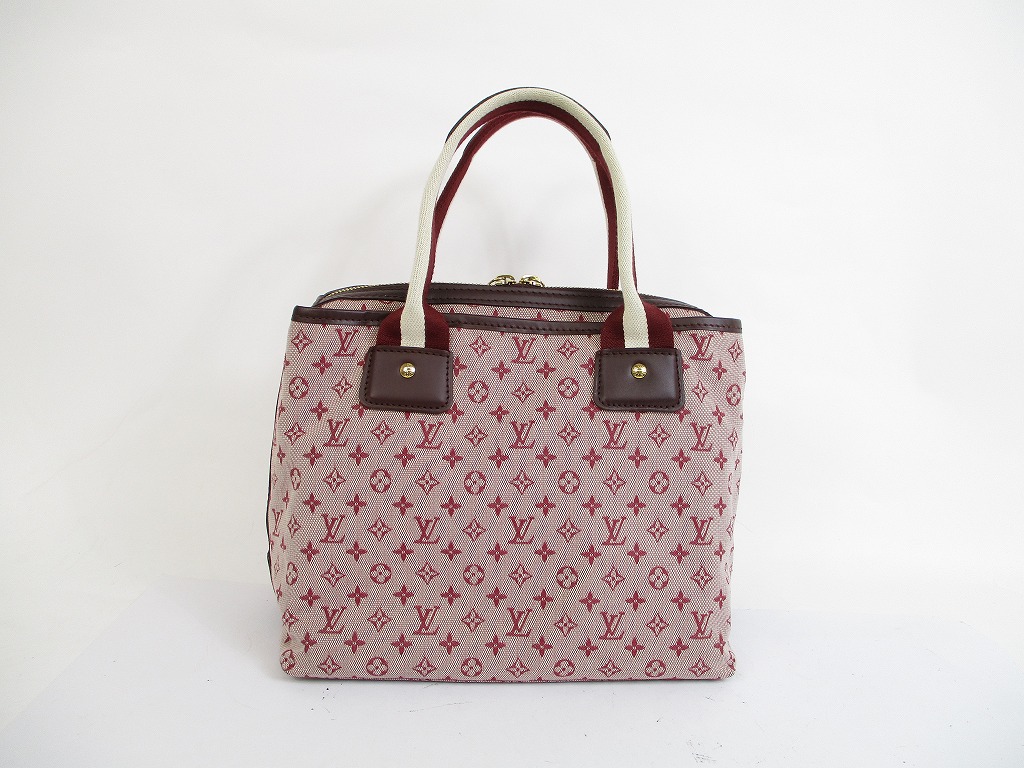 LOUIS VUITTON Monogram Mini Canvas Red Hand Bag Purse Sac Mary Kate #5503 - Authentic Brand Shop ...