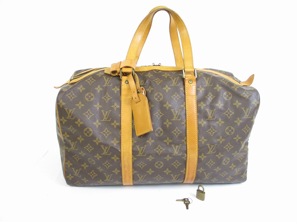 LOUIS VUITTON Monogram Leather Brown Duffle&Gym Bag Sac Souple 45 #5553 - Authentic Brand Shop ...