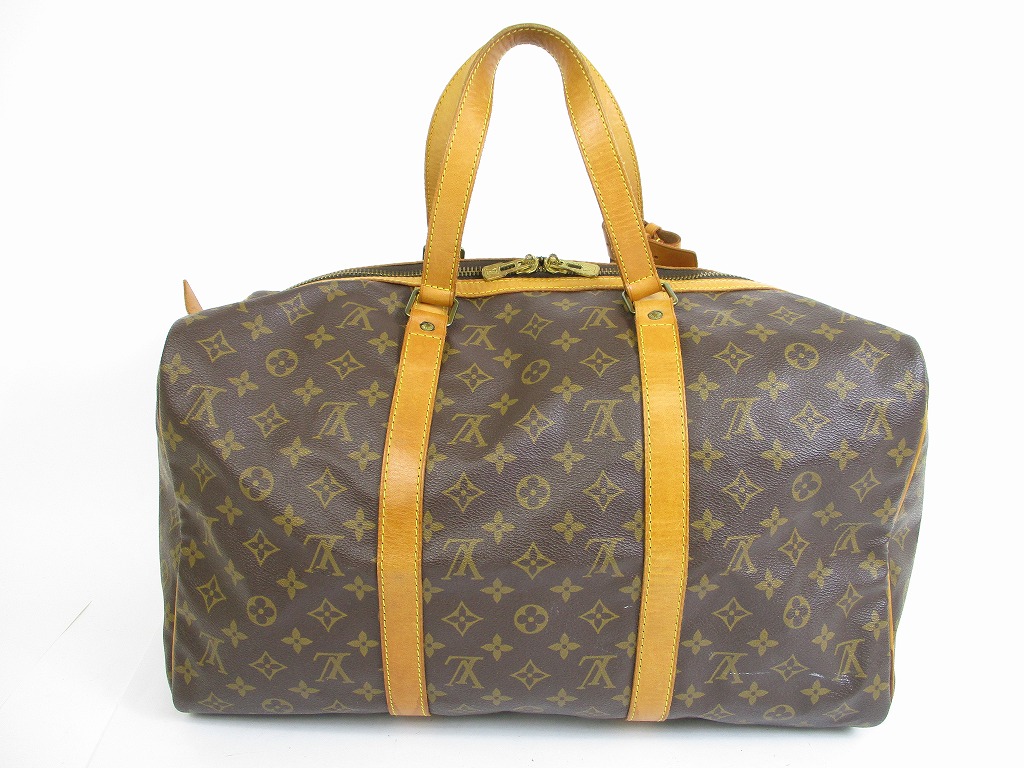 LOUIS VUITTON Monogram Leather Brown Duffle&Gym Bag Sac Souple 45 #5553 - Authentic Brand Shop ...