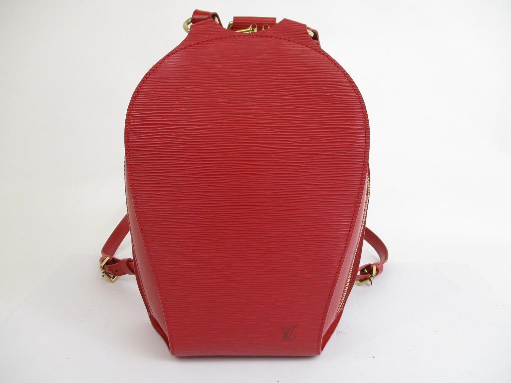 LOUIS VUITTON Epi Leather Red Backpack Bag Purse Mabillon #5613 - Authentic Brand Shop TOKYO&#39;s