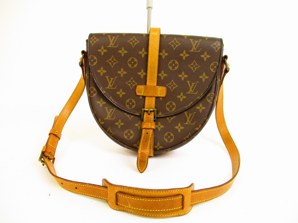 LOUIS VUITTON Monogram Leather Brown Cross-body Bag Chantilly GM #5964 - Authentic Brand Shop ...