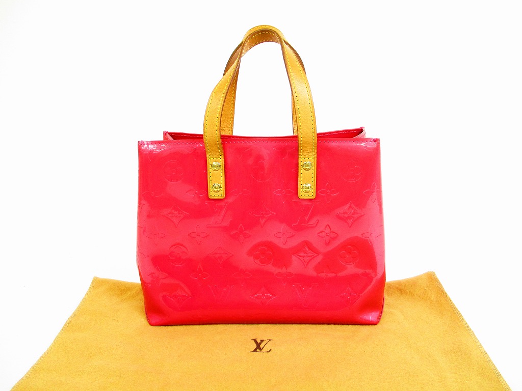 LOUIS VUITTON Vernis Pink Patent Leather Hand Bag Purse Reade PM #5991 - Authentic Brand Shop ...