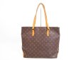 Photo2: LOUIS VUITTON Monogram Leather Brown Tote&Shoppers Bag Cabas Mezzo #4001 (2)