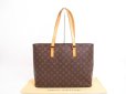 Photo1: LOUIS VUITTON Monogram Leather Brown Tote&Shoppers Bag Luco #4005 (1)