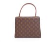 Photo2: LOUIS VUITTON Monogram Leather Brown Hand Bag Purse Malesherbes #4008 (2)