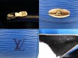 Photo9: LOUIS VUITTON Epi Leather Blue Hand Bag Purse Malesherbes #4015