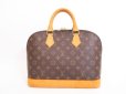 Photo2: LOUIS VUITTON Monogram Leather Brown Hand Bag Purse Alma #4016 (2)