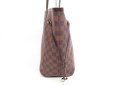 Photo4: LOUIS VUITTON Damier Leather Brown Tote&Shoppers Neverfull MM #4018