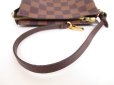 Photo8: LOUIS VUITTON Damier Leather Brown Pouch Pochette Truth Makeup #4022