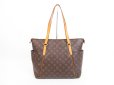 Photo1: LOUIS VUITTON Monogram Leather Brown Tote&Shoppers Bag Totally MM #4031 (1)