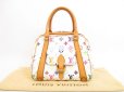 Photo1: LOUIS VUITTON Multi-color Leather White Hand Bag Purse Priscilla #4032 (1)