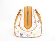 Photo3: LOUIS VUITTON Multi-color Leather White Hand Bag Purse Priscilla #4032