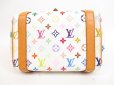 Photo5: LOUIS VUITTON Multi-color Leather White Hand Bag Purse Priscilla #4032