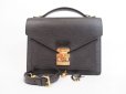 Photo1: LOUIS VUITTON Epi Leather Black Hand Bag Purse Monceau w/Strap #4036 (1)