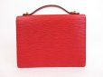 Photo2: LOUIS VUITTON Epi Leather Red Hand Bag Purse Monceau w/Strap #4038 (2)