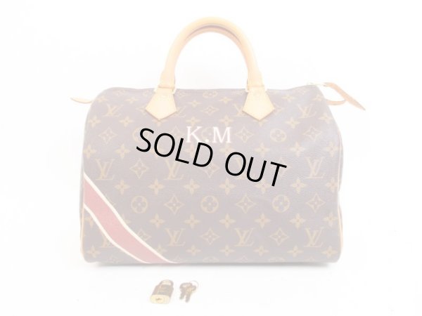 Photo1: LOUIS VUITTON Mon Monogram Leather Brown Hand Bag Purse Speedy30 #4043