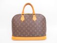 Photo2: LOUIS VUITTON Monogram Leather Brown Hand Bag Purse Alma #4045 (2)