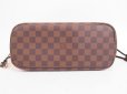 Photo5: LOUIS VUITTON Damier Leather Brown Hand Bag Purse Neverfull PM #4047