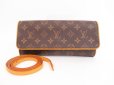 Photo1: LOUIS VUITTON Monogram Leather Brown Fanny Packs Pochette Twin GM #4051 (1)