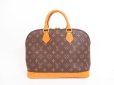 Photo2: LOUIS VUITTON Monogram Leather Brown Hand Bag Purse Alma #4053 (2)