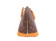 Photo3: LOUIS VUITTON Monogram Leather Brown Hand Bag Purse Alma #4053