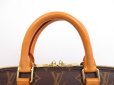 Photo7: LOUIS VUITTON Monogram Leather Brown Hand Bag Purse Alma #4053