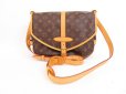 Photo1: LOUIS VUITTON Monogram Leather Brown Cross-body Bag Saumur MM 30 #4054 (1)