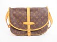 Photo2: LOUIS VUITTON Monogram Leather Brown Cross-body Bag Saumur MM 30 #4054 (2)