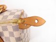 Photo9: LOUIS VUITTON Damier Azur Leather White Hand Bag Purse Speedy25 #4055