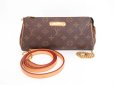 Photo1: LOUIS VUITTON Monogram Leather Brown Evening Bag Eva Pouch With Strap #4059 (1)