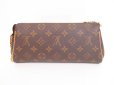 Photo2: LOUIS VUITTON Monogram Leather Brown Evening Bag Eva Pouch With Strap #4059 (2)