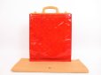 Photo1: LOUIS VUITTON Vernis Patent Leather Red Hand Bag Purse Stanton #4067 (1)