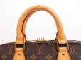 Photo11: LOUIS VUITTON Monogram Leather Brown Hand Bag Purse Alma #4069