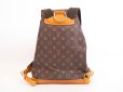 Photo2: LOUIS VUITTON Monogram Leather Brown Backpack Bag Montsouris GM #4076 (2)