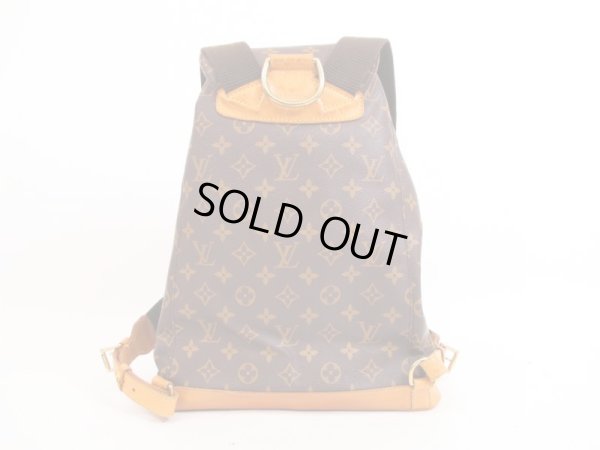 Photo2: LOUIS VUITTON Monogram Leather Brown Backpack Bag Montsouris GM #4076