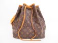 Photo11: LOUIS VUITTON Monogram Leather Brown Shoulder Bag Purse Petite Noe #4078