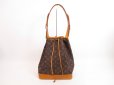 Photo1: LOUIS VUITTON Monogram Leather Brown Shoulder Bag Purse Noe #4079 (1)