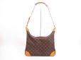 Photo1: LOUIS VUITTON Monogram Leather Brown Shoulder Bag Purse Boulogne 35 #4080 (1)