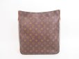 Photo2: LOUIS VUITTON Monogram Leather Brown Shoulder Bag Purse Looping GM #4090 (2)